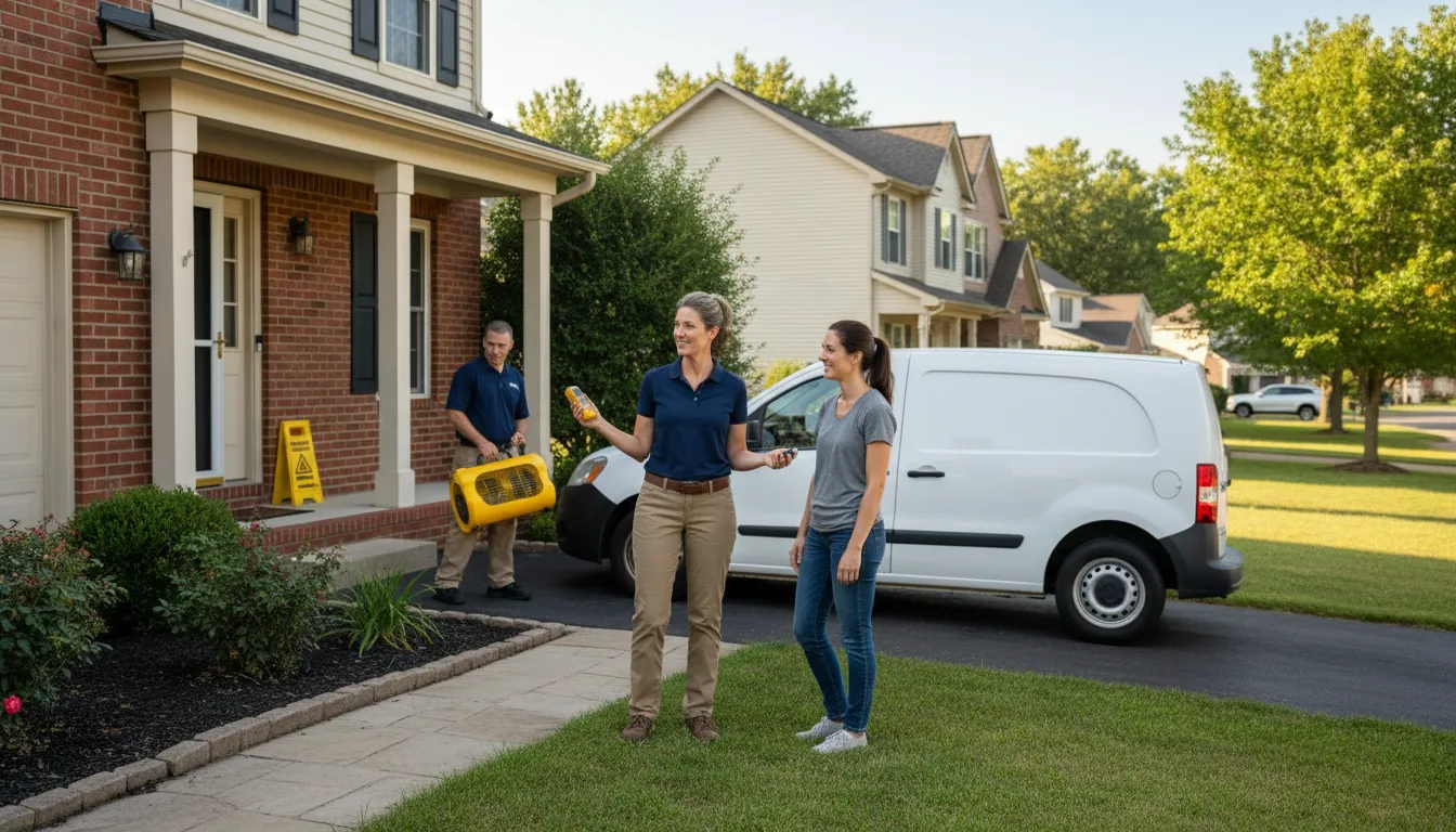Residential water damage restoration in Modena, PA